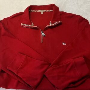 Burberry Men's Zip-Up Red Sweater